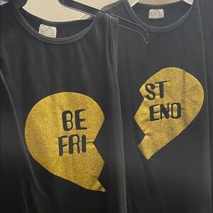 Black and Gold Best Friend Tank Tops